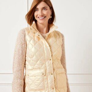 NWT Talbots Quilted Down Puffer Vest Pearlized - Gorgeous & Lightweight